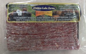 Hidden Lake Farms package of bison bacon